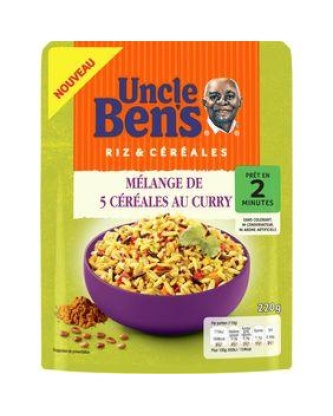 Mélange de 5 céréales au curry 2 minutes, UNCLE BEN'S, 220 g