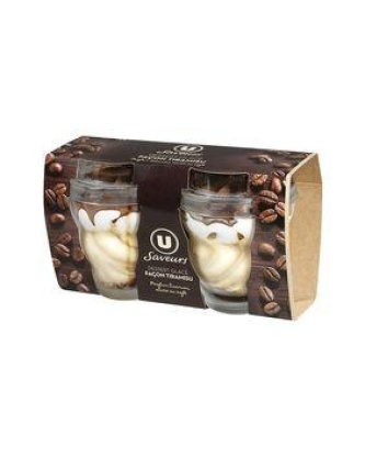 Dessert glacé façon tiramisu U SAVEURS, 2x90g soit 180g