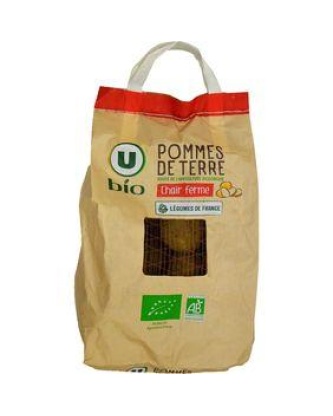 Pomme de terre Allians, de consommation à chair ferme, U BIO, cal.35/65mm, cat.2, France, sache...