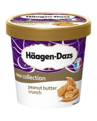Crème glacée peanut butter crunch HÄAGEN DAZS, pot de 400g