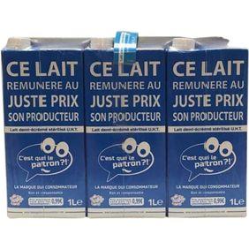 Lait 1/2 écrémé C'EST QUI LE PATRON brique 6x1 litre