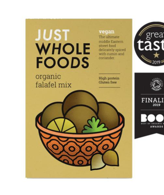 Just Wholefoods Mélange végétarien falafel bio sans produits laitiers, sans gluten, végétalien, sans blé, 120 g
