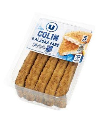 Pané de colin d'Alaska U x5 450g