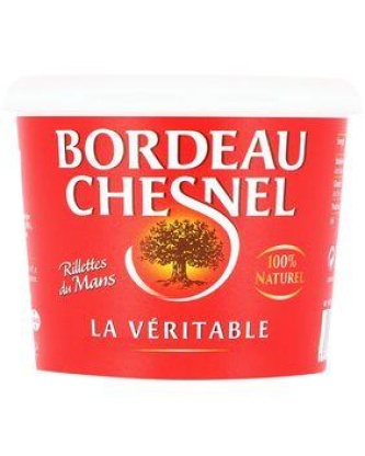 Véritable rillettes du Mans pur porc BORDEAU CHESNEL pot 220g