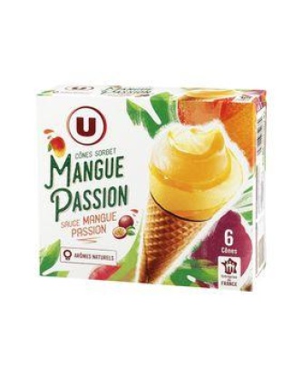 Cônes mangue passion U X6 408g