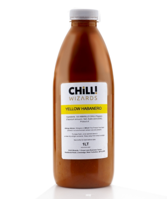 Purée de piment Habanero jaune sans pépins 1ltr