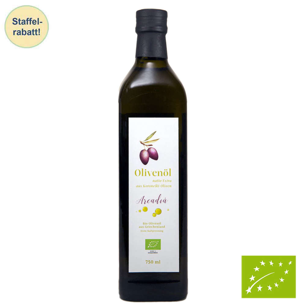 Huile d'olive biologique Koroneiki de Grèce Arcadie 750 ml - Eliamed