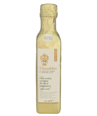 Huile goutte à goutte + huile d'olive affiorato 250 ml Extra Virgin Olio Monocultivar Taggiasca - Dinoabbo