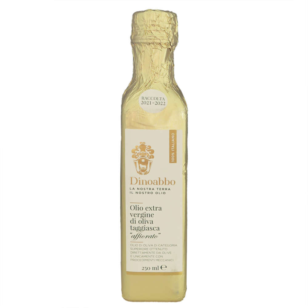 Huile goutte à goutte + huile d'olive affiorato 250 ml Extra Virgin Olio Monocultivar Taggiasca - Dinoabbo