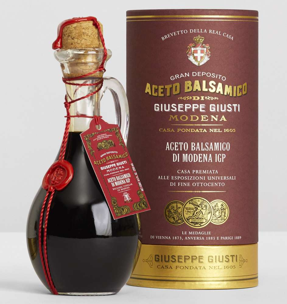 Acetaia Giusti Anforina 250 ml en boîte - Aceto Balsamico di Modena IGP vieilli environ 12 ans