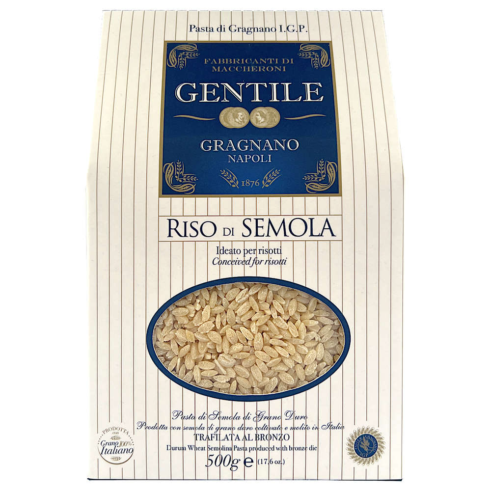 Riso di Semola IGP pâtes de blé dur italien riz IGP paquet de 500 g - Gentile, Gragnano