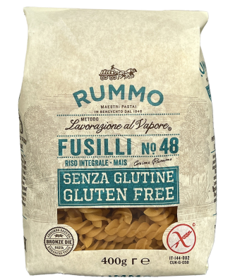 Fusilli Sans Gluten N°48 - Pâtes de Riz et Maïs 400 g - Pasta Rummo