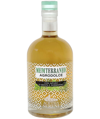 Agrodolce Bianco Mediterraneo 500 ml vinaigre balsamique blanc aux herbes - Sereni