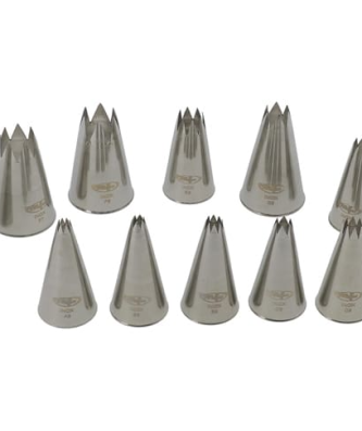 Boîte de 12 douilles cannelées inox