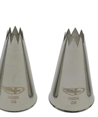 Boîte de 6 douilles cannelées inox