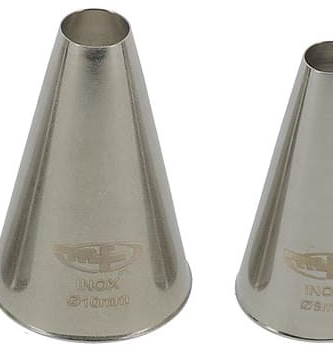 Boîte de 6 douilles cannelées inox