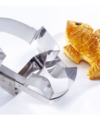 Découpoir bouchée poisson à poignée inox