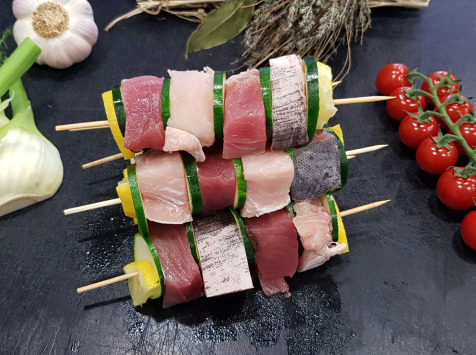 Brochette De Cube De Thon Et Espadon- 4 Pièces De 200g
