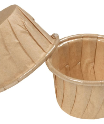 Caissettes écrues ingraissables Ø 4,4 x ht 3,5 cm (x 200)