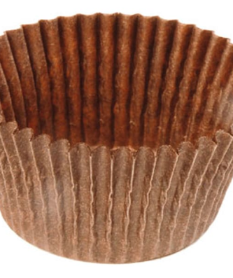 Caissettes rondes brunes