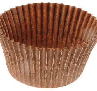 Caissettes rondes brunes