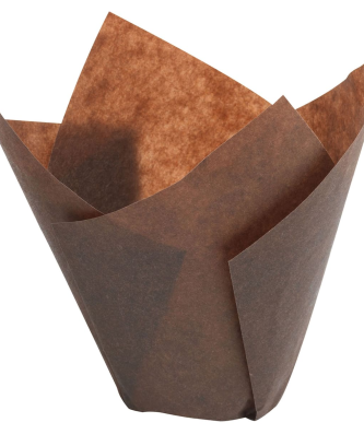 Caissette Tulipcup marron (x 200)