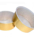 Caissettes plastiques habillage or