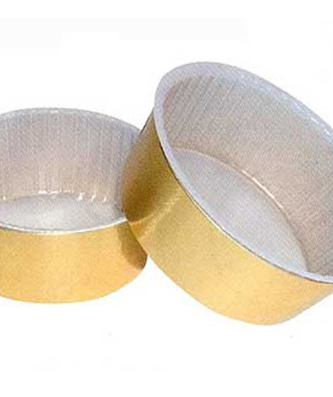 Caissettes plastiques habillage or