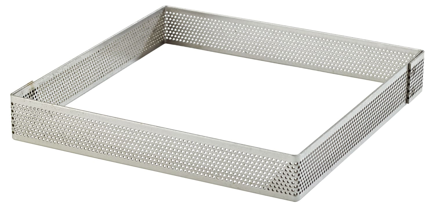 Carré à tarte perforé inox