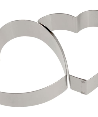 Cœurs entrelacés en inox