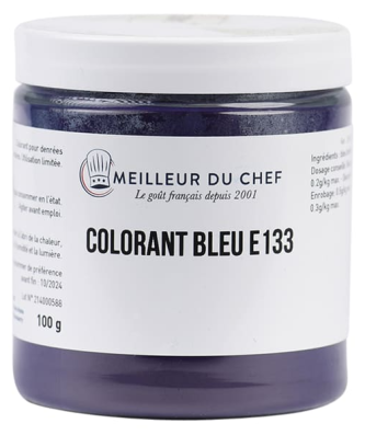 Colorant alimentaire en poudre bleu brillant
