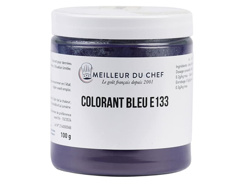 Colorant alimentaire en poudre bleu brillant