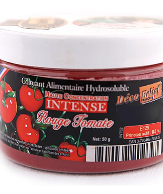 Colorant alimentaire en poudre rouge tomate