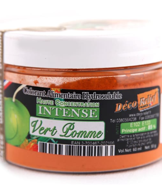 Colorant alimentaire en poudre vert pomme