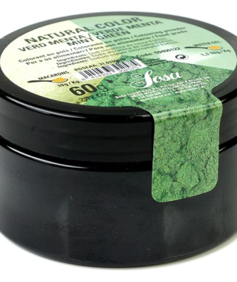 Colorant naturel vert menthe en poudre