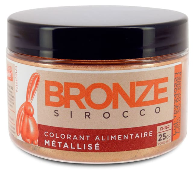 Colorant alimentaire métallisé bronze sirocco