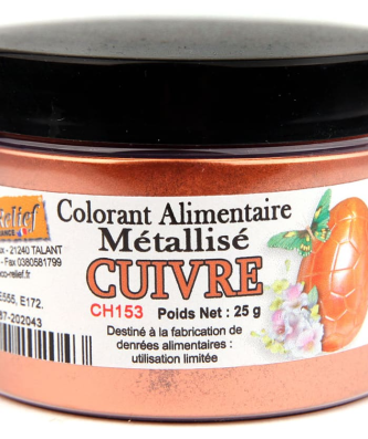 Colorant alimentaire métallisé Cuivre