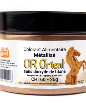 Colorant alimentaire métallisé Or Orient