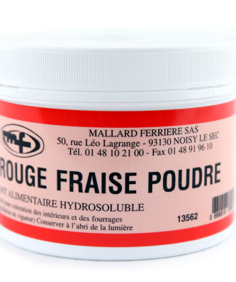 Colorant alimentaire en poudre rouge fraise