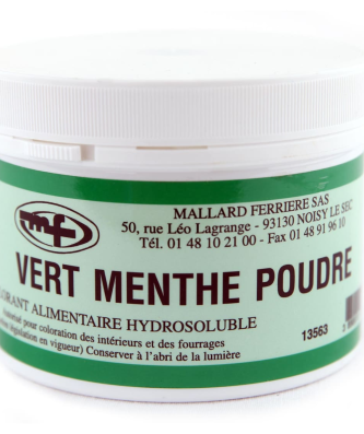 Colorant alimentaire en poudre vert menthe