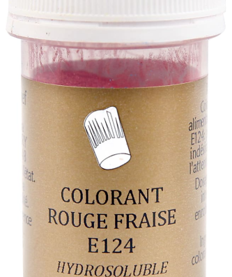 Colorant alimentaire en poudre rouge fraise E124