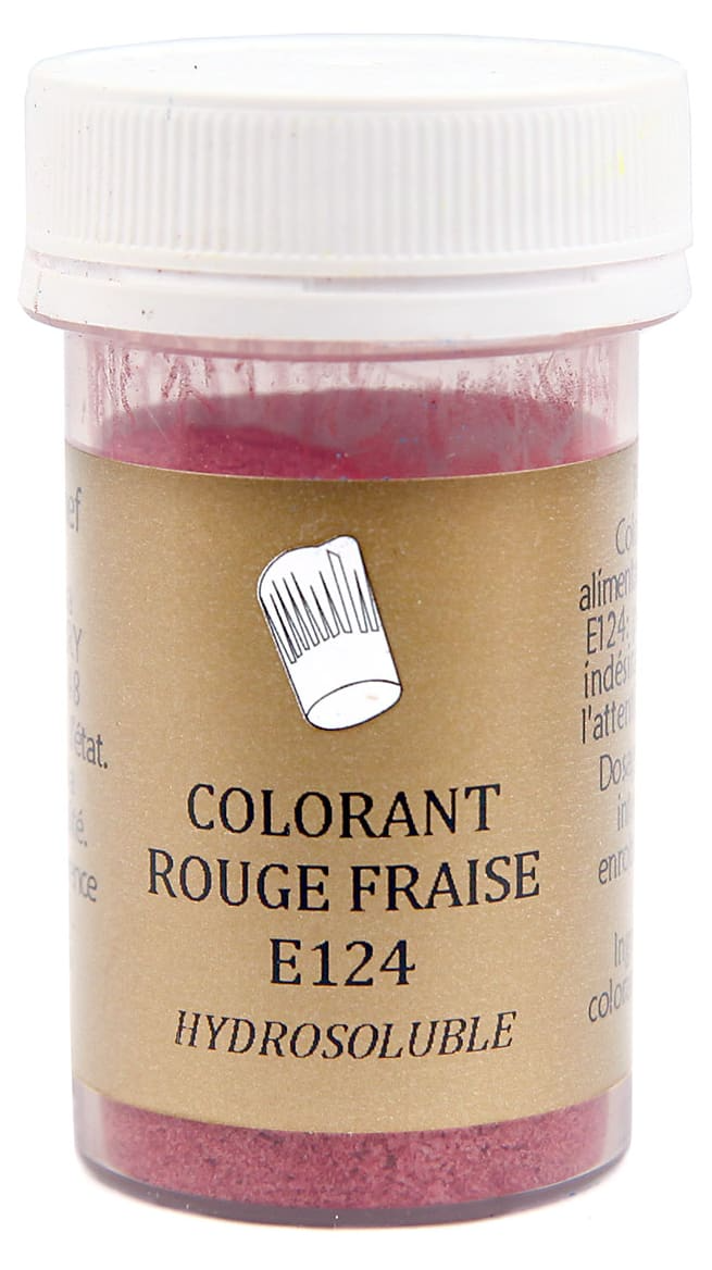 Colorant alimentaire en poudre rouge fraise E124