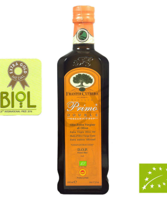 Primo Double Bio & DOP Olivenöl nativ Extra Monti Iblei 500 ml Glasflasche - Cutrera