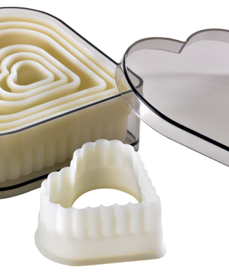 Emporte-pièce cannelé cœur