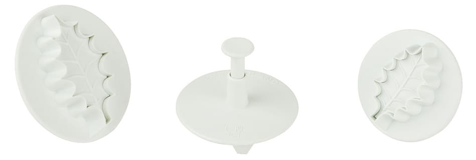 Emporte-piece feuille de houx à poussoir