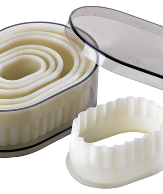 Emporte-pièce cannelé ovale arrondi