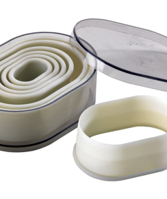 Emporte-pièce uni ovale arrondi