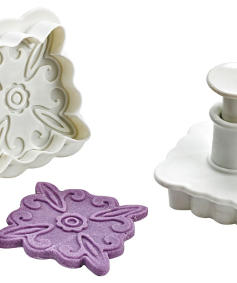 Emporte-piece carrés ornés à poussoir