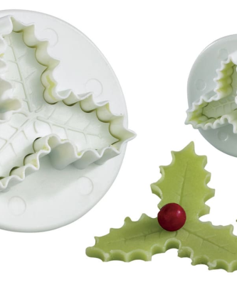 Emporte-piece feuille de houx triple