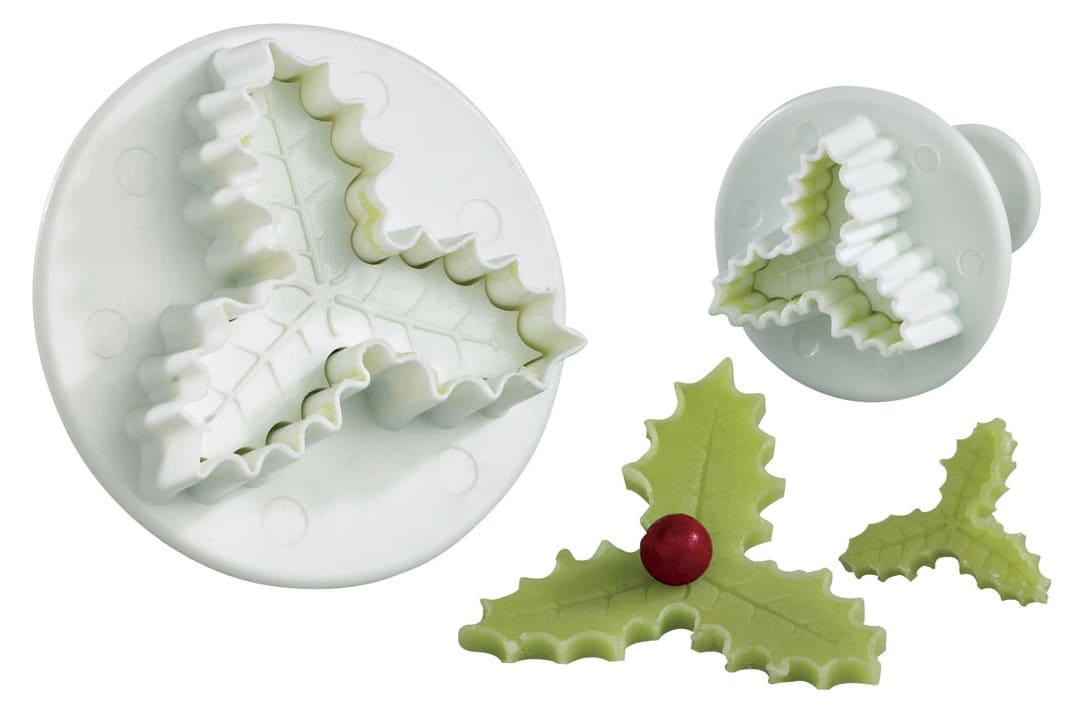 Emporte-piece feuille de houx triple